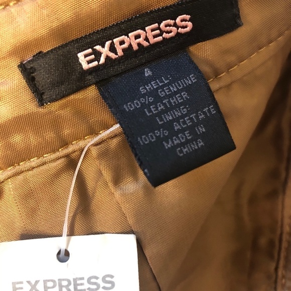 vintage Express Genuine Leather Mini Skirt - Picture 6 of 6